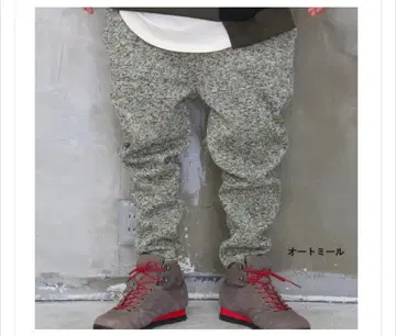 wood which flows/속기모 니트 테이퍼드 팬츠