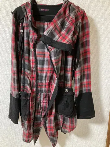 아르곤킨 빨검 체크 본지티풍 셔츠