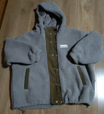 JaVa. 플리스 자켓 그레이 후드 부착