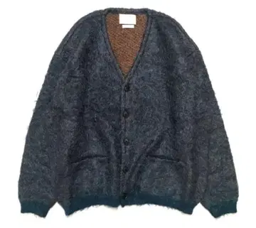 YOKE 4color Mix Jacquard Mohair Cardigan