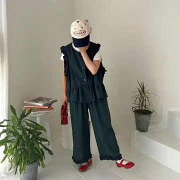 lanan 프릴 데님 팬츠