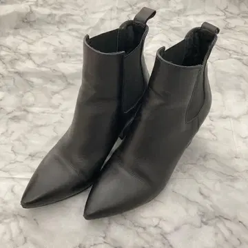 새상품급 파비오 루스코니 사이드 고어 부츠 블랙 37