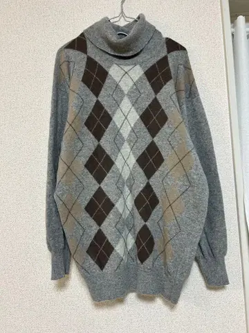 라무 울 터틀넥 니트 스웨터 스코틀랜드제