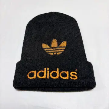 90s adidas 니트 모자 블랙/오렌지