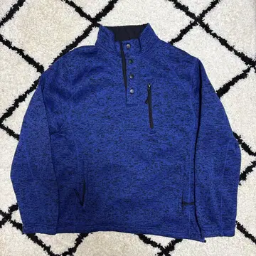 OCEAN COAST 블루 트레이닝복 하프 지퍼 US 구제 의류