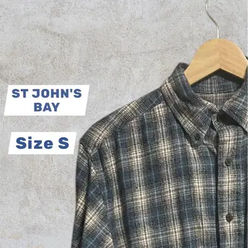 90's St. John's Bay 옴브레 체크 플란넬 셔츠