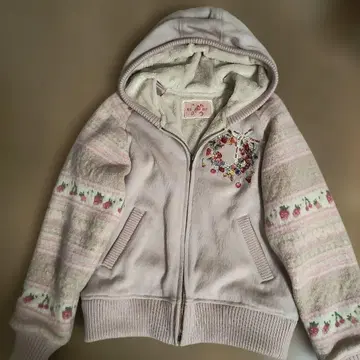 PINK HOUSE 아크릴 울 혼방 후드 부착 점퍼 (미사용에 가까움)