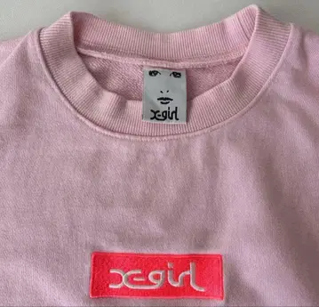 [무료배송 X-girl 맨투맨 엑스걸 핑크 여성용 트레이너 사이즈 2