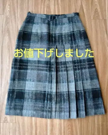 PER LAVORO 체크 무늬 플리츠 스커트 40