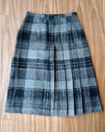 PER LAVORO 체크 무늬 플리츠 스커트 40