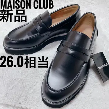 새상품 메종 클럽 코인 로퍼 통굽 남성용 블랙 페니 로퍼