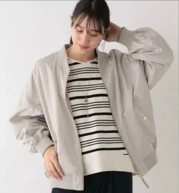 GLOBAL WORK 발수 경쾌 MA-1 레귤러 그레이