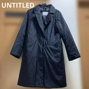 UNTITLED 블랙 롱 다운 코트