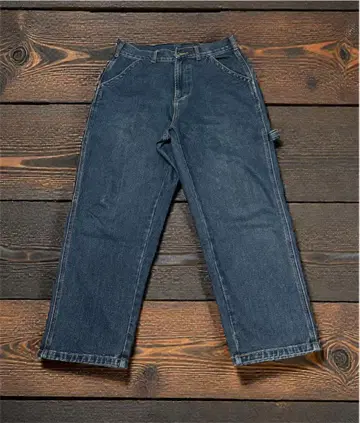 블루 와이드 데님 팬츠