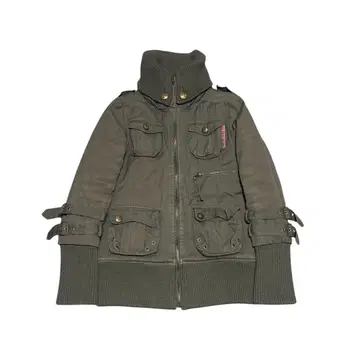 헤이세이 갸루 y2k 그런지 퍼 포함 모즈 코트 다크 코어 기믹