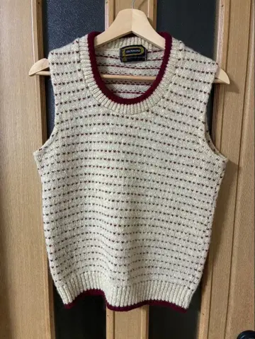 80s 니트 베스트 바즈아이 울 M 사이즈