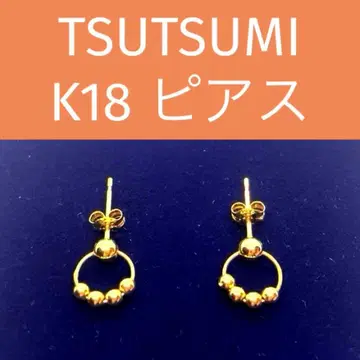 [ K18 ] 귀걸이 쥬얼리 츠츠미 18금 골드 액세서리