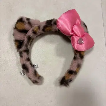 USJ 레오파드 무늬 리본 머리띠