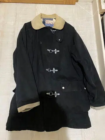 파이어맨 자켓 블랙 코듀로이 옷깃