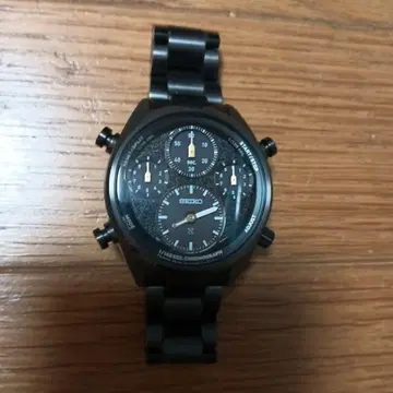 SEIKO 크로노그래프 손목시계 블랙