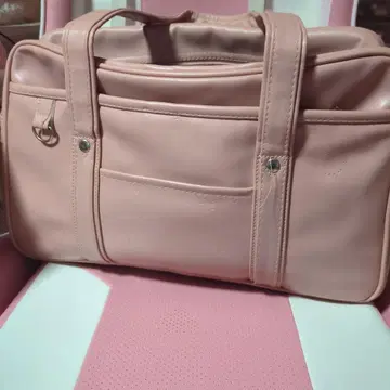 핑크 숄더백 합성 피혁