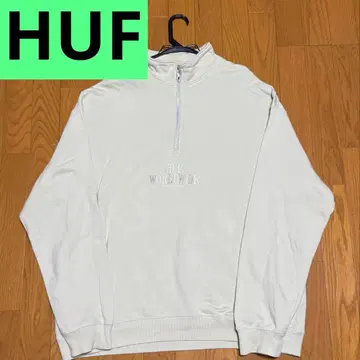 [특별 가격 ] HUF WORLD WIDE 하프 지퍼 후드티 2XL