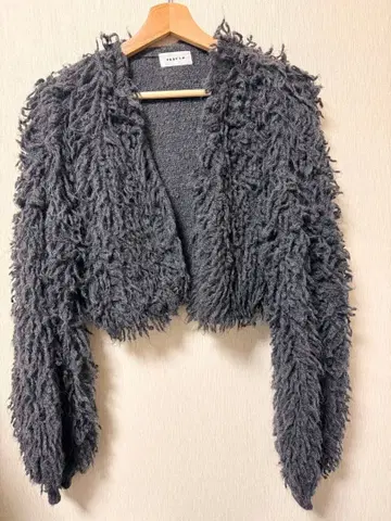 FRAY I.D(프레이 아이디) 샤기 볼레로 가디건