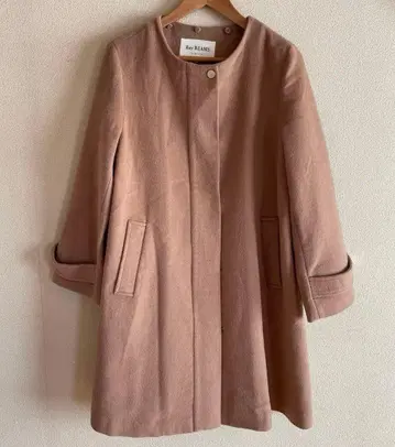 레이빔즈 카멜색 코트 후드 부착 사이즈 1