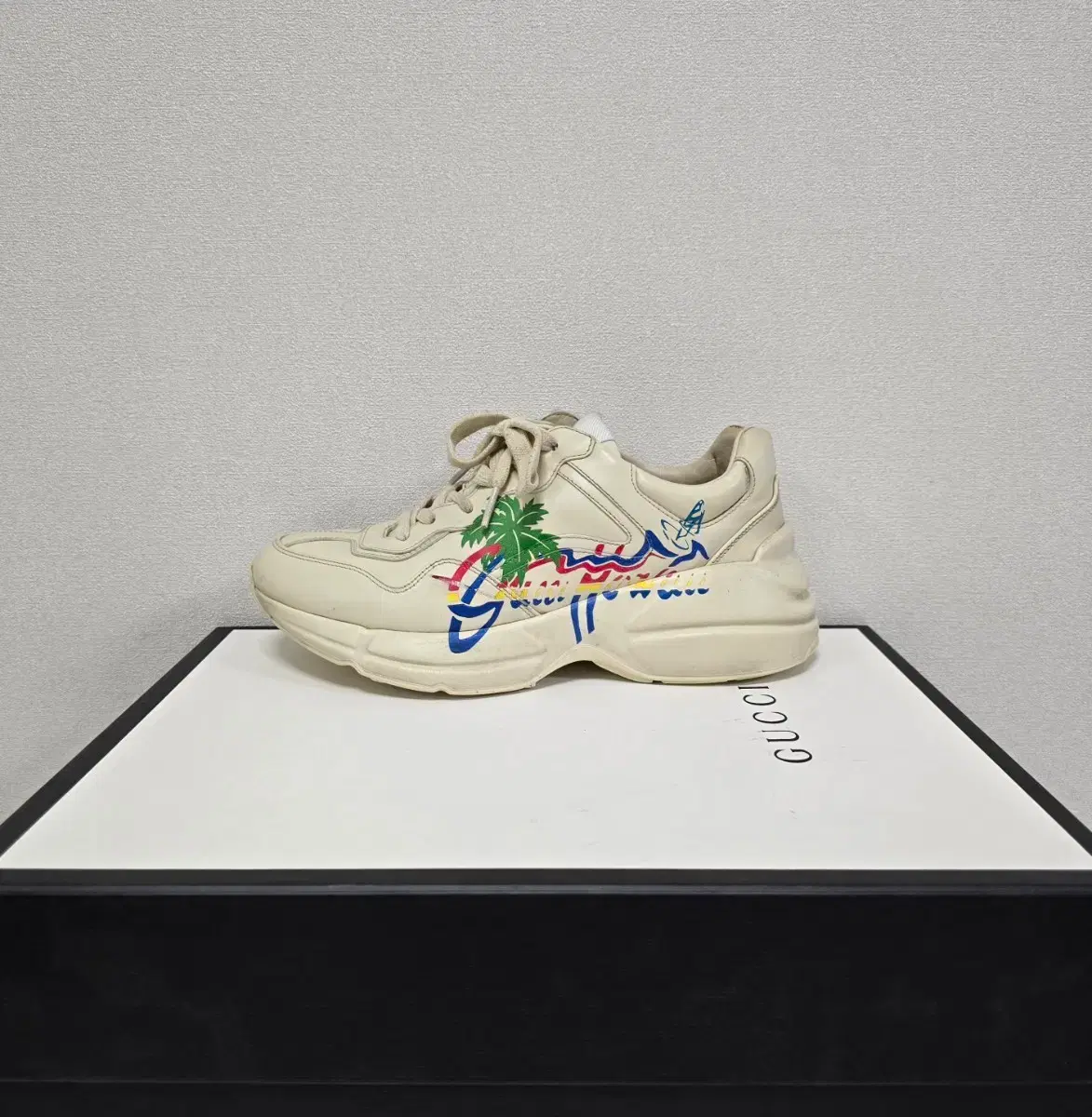 Gucci Hawaii Logo Rhyton Sneakers Shoes Size 5.5 245 250 for sell