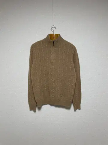 SAKS FIFTH AVENUE 캐시미어 하프 ZIP 니트 스웨터