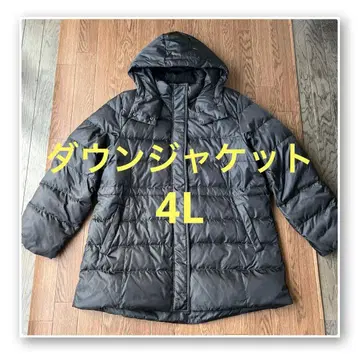 블랙 후드 부착 다운 자켓