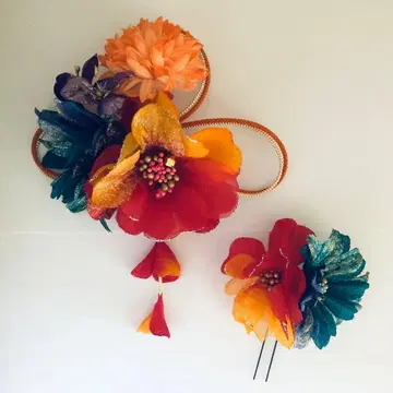 머리 장식 꽃 2세트