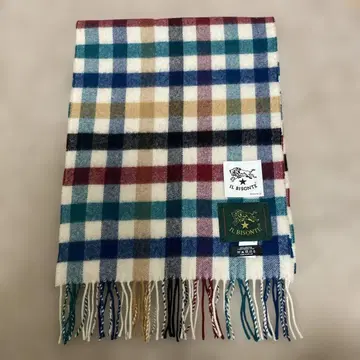 일비종떼 체크 울 머플러 프린지