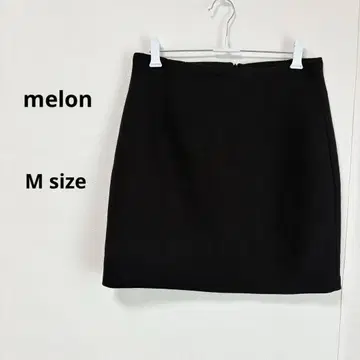 melon 미니 스커트 M 블랙 타이트 심플 백지퍼