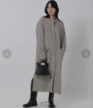 새상품급 카오스 라비울 원피스 밴드 카라 셔츠 그레이