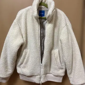 BEAMS 아이보리 플리스 보아 자켓 집업