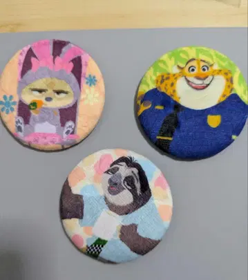 주토피아 복슬복슬 캔뱃지