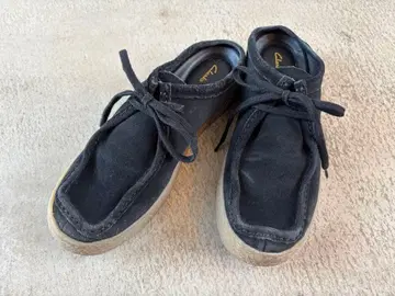 Clarks 왈라비 뮬 블랙 24.5cm