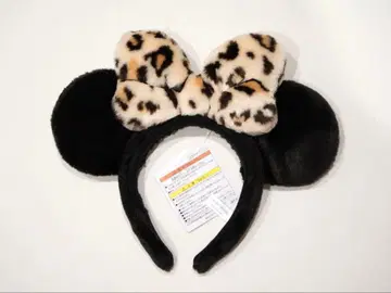 도쿄 디즈니랜드 미니 머리띠 레오파드 무늬