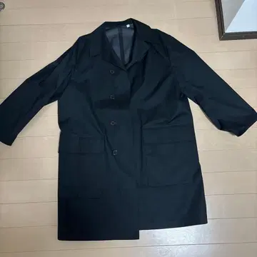 유니클로 블랙 스텐카라 코트 L 사이즈