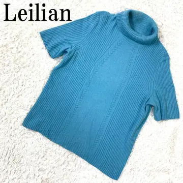 Leilian 레리안 반팔 니트 블루 13 B9703