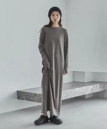 그레이 롱 티셔츠 원피스