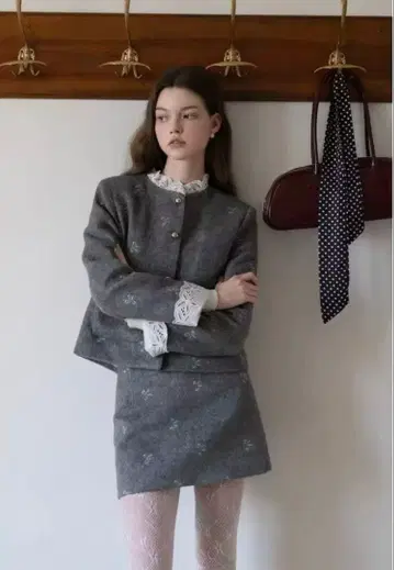 EGGKA 리본 무늬 자켓