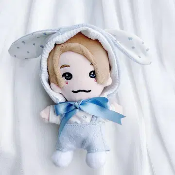 하피누이 치비누이 치비스토 의류 누이복 토끼 귀 보닛 꽃무늬 스카이블루