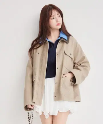 SNIDEL 바리에 미들 블루종