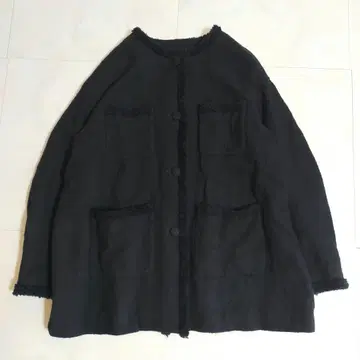 신존 SHINZONE 노카라 트위드 자켓