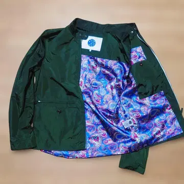 PrettyGreen 페이즐리 무늬 안감 싱글 라이더