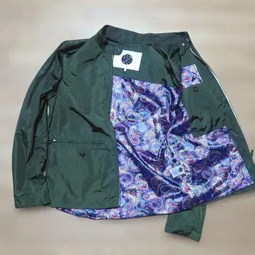 PrettyGreen 페이즐리 무늬 안감 싱글 라이더