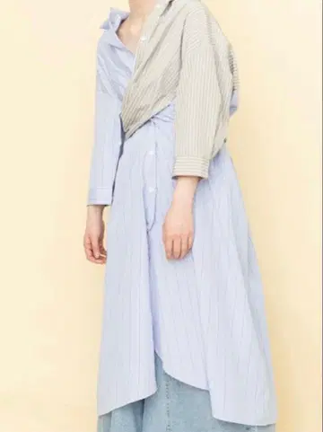 스트라이프 오버 사이즈 원피스