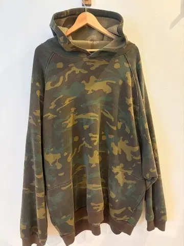 카모 패턴 코튼 혼방 후드티 사이즈 48